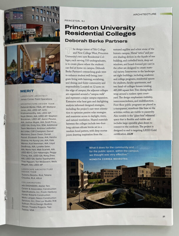 Princeton Residential Colleges featured in Oculus Magazine